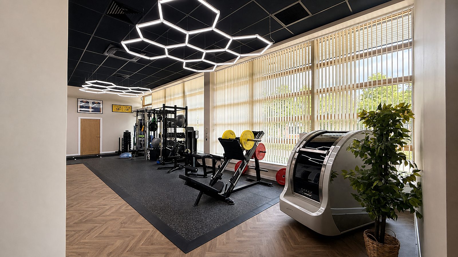 The rehabilitation and performance gym at Hanbury Health in Milton Keynes.